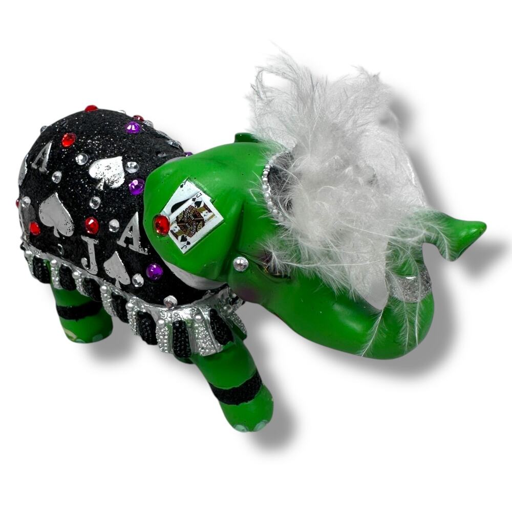Hamilton Collection Lotto Lucky Black Jack Elephant‎ Figurine Collectible READ